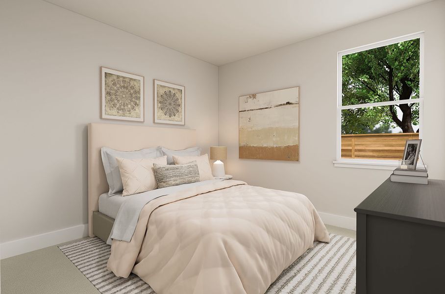 Representative furnished interior of a home built from the Chaise by Tri Pointe Homes in Painted Tree, McKinney (Image 10).