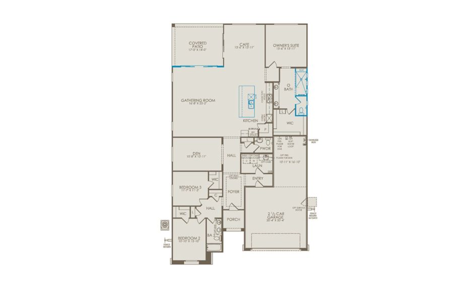 2D floor plan layout of this home in Artisan at Asante, Surprise, AZ (Image 3).