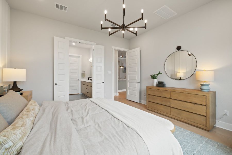 Furnished interior view inside a new home in Heritage, Dripping Springs (Image 27).