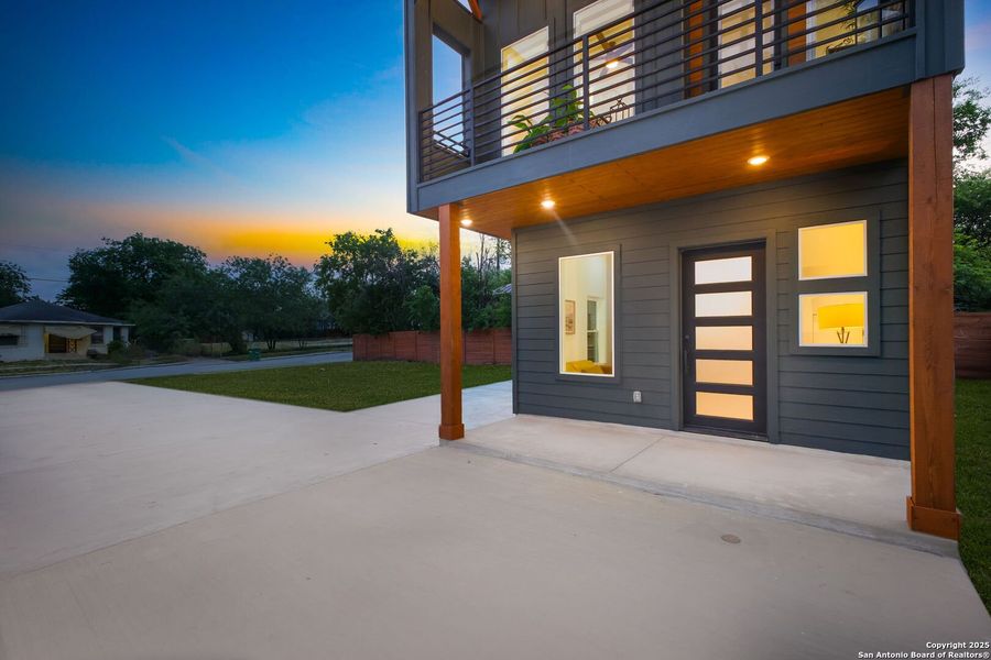 Front exterior of a new home in , San Antonio, TX, highlighting curb appeal (Image 25).