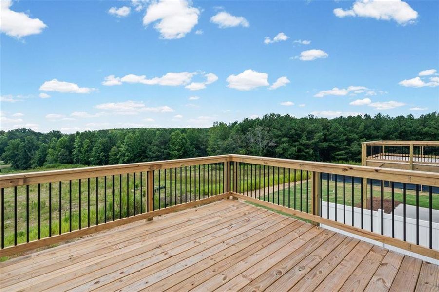 Exterior details and patio area of a home in Villas at Gold Creek, Dawsonville (Image 23).