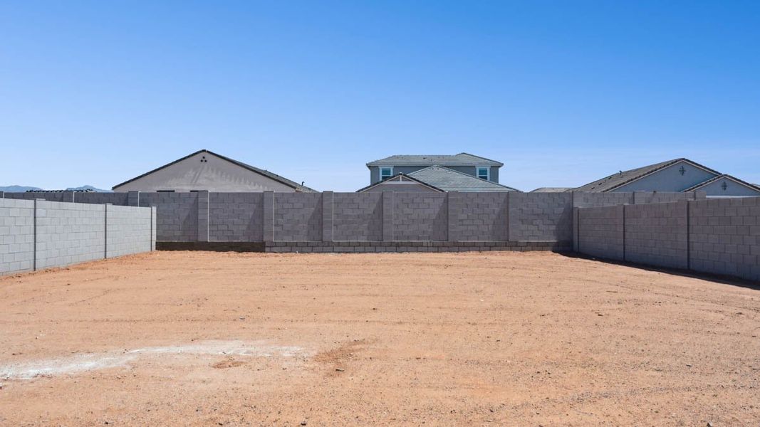 Exterior details and patio area of a home in Radiance at Superstition Vistas, Apache Junction (Image 17).