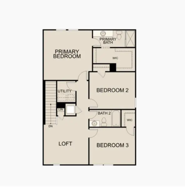 2D floor plan layout for the Voyager by Starlight Homes in Crossing at Givhans, Ridgeville, SC (Image 4).
