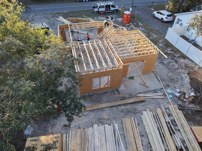 In-progress construction of a new home in , Interlachen, FL (Image 4).