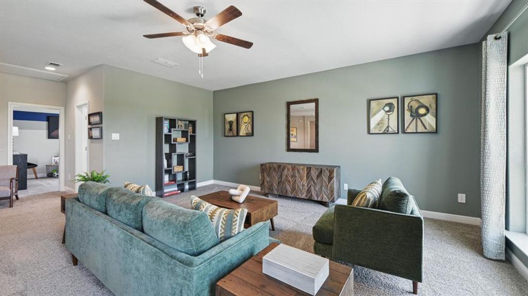 Furnished interior view inside a new home in Rock Creek Ranch, Fort Worth (Image 22). Furnished interior view inside a new home in Rock Creek Ranch, Fort Worth (Image 22).