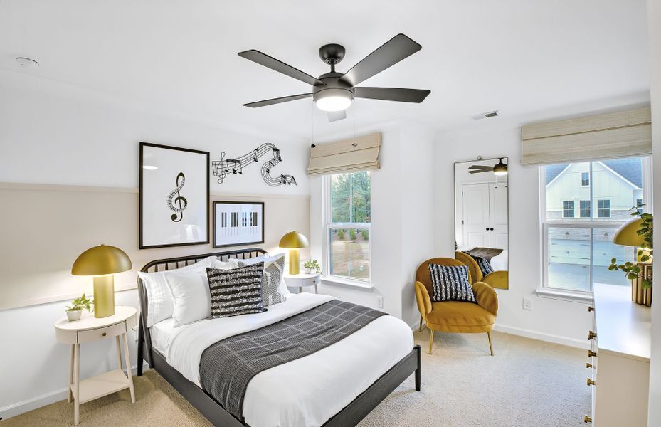 Furnished interior in a model home at Ansley Towns in Cumming (Image 13).