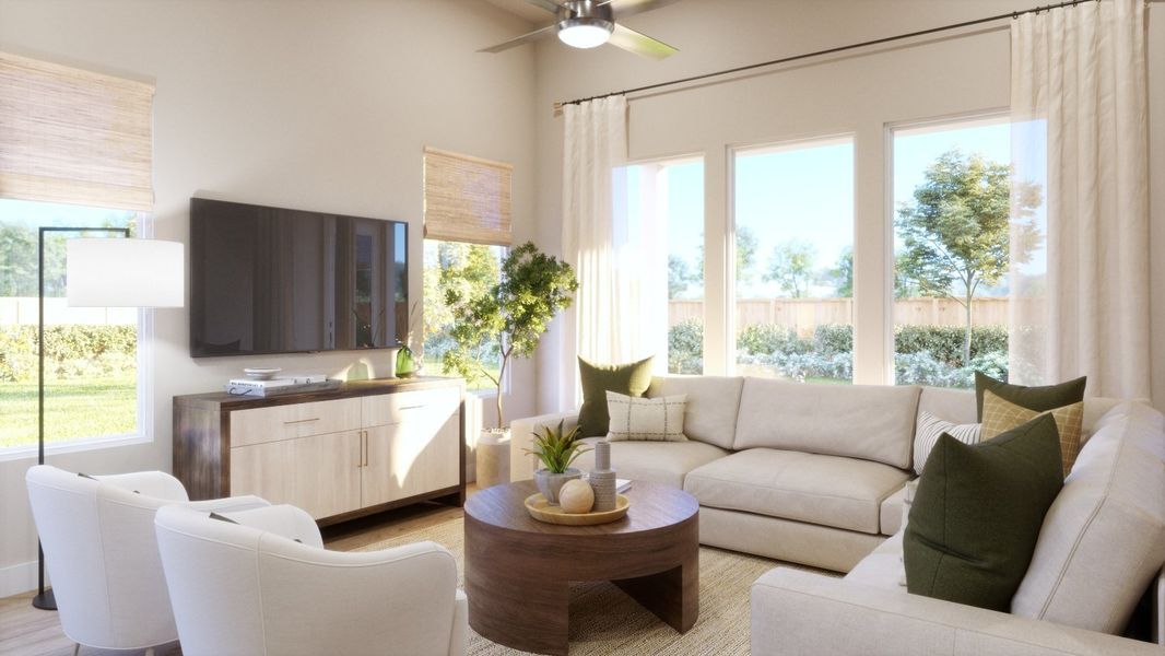 Representative furnished interior of a home built from the 4017 by Risewell Homes in Bluff Haven, Georgetown (Image 4).