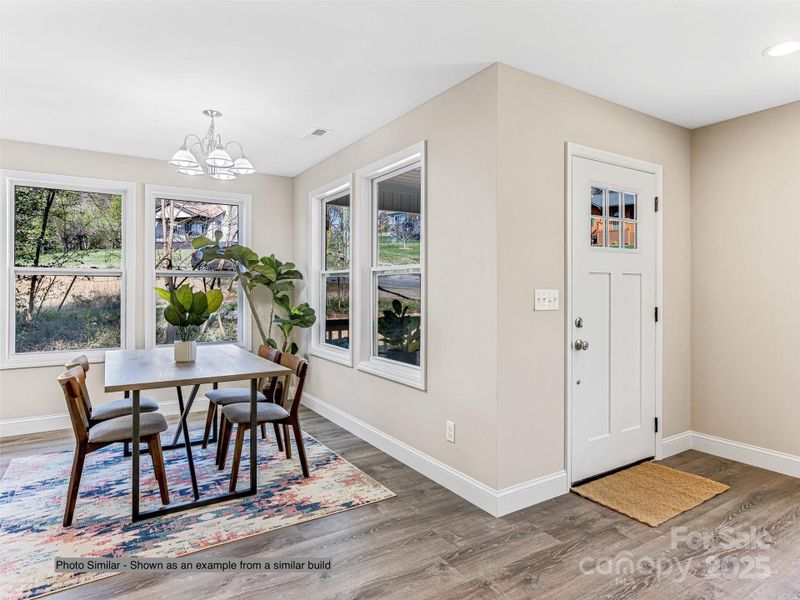 Furnished interior view inside a new home in , Candler (Image 33).