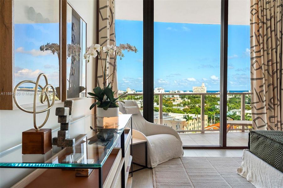 Furnished interior view inside a new home in , Miami Beach (Image 11).
