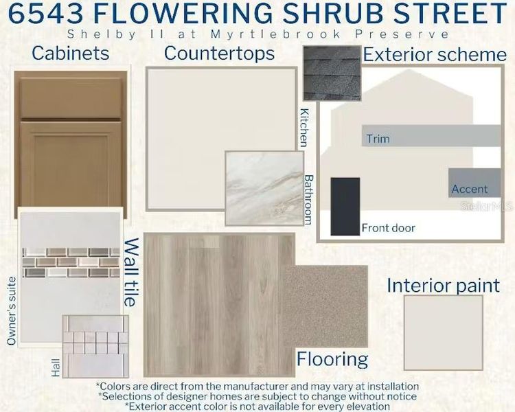 Sample of building materials used in homes in Myrtlebrook Preserve, Lakeland (Image 4). Sample of building materials used in homes in Myrtlebrook Preserve, Lakeland (Image 4).
