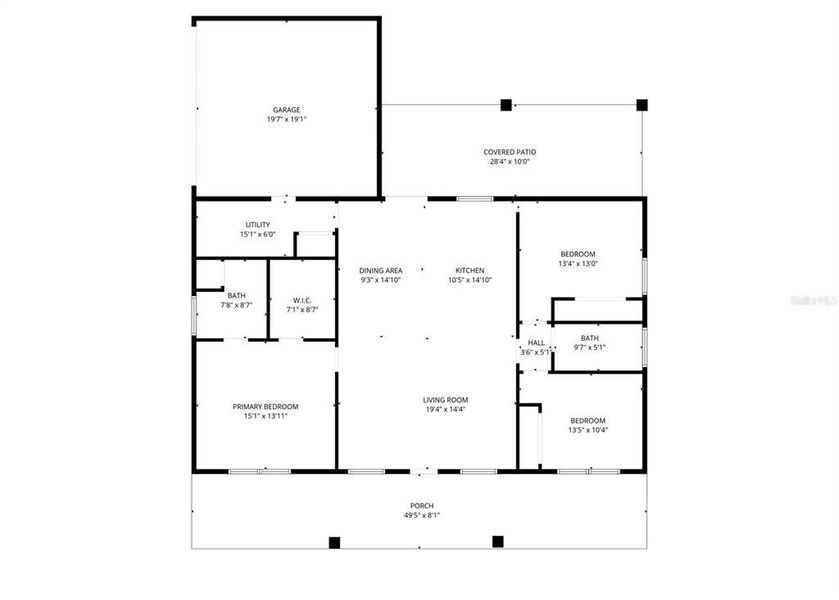 2D floor plan layout of this home in , Dunnellon, FL (Image 3).