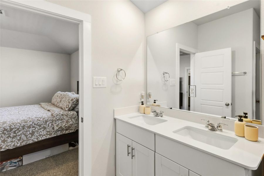 Furnished interior view inside a new home in Heights of Barbers Hill, Mont Belvieu (Image 17).