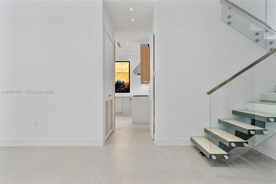 Stairs to upper floors