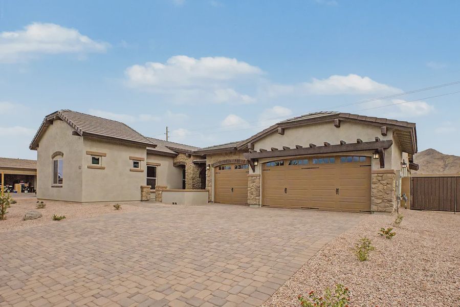 Exterior details and patio area of a home in Bellero Estates, Queen Creek (Image 21). Exterior details and patio area of a home in Bellero Estates, Queen Creek (Image 21).