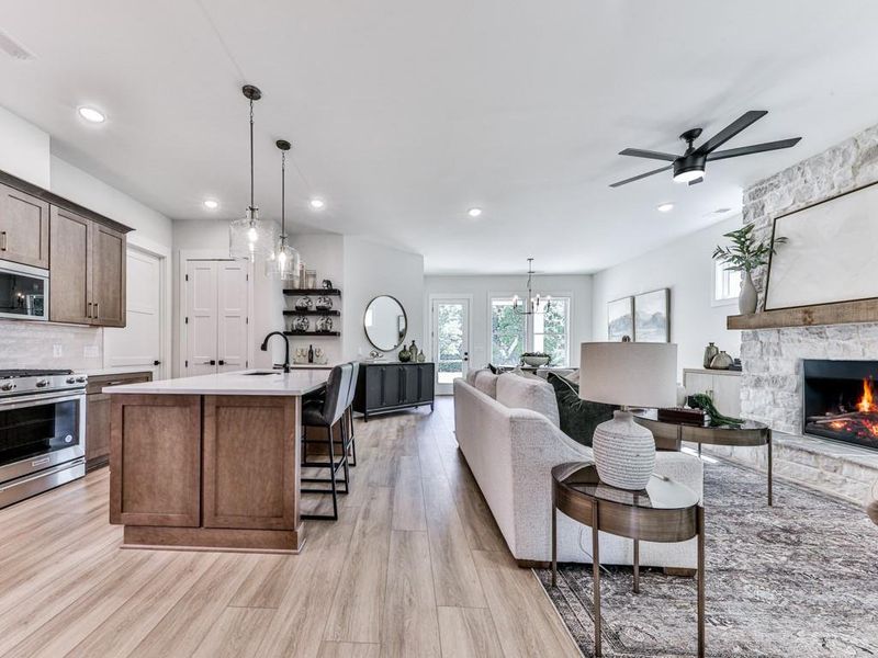 Furnished interior view inside a new home in , Holly Springs (Image 5). Furnished interior view inside a new home in , Holly Springs (Image 5).