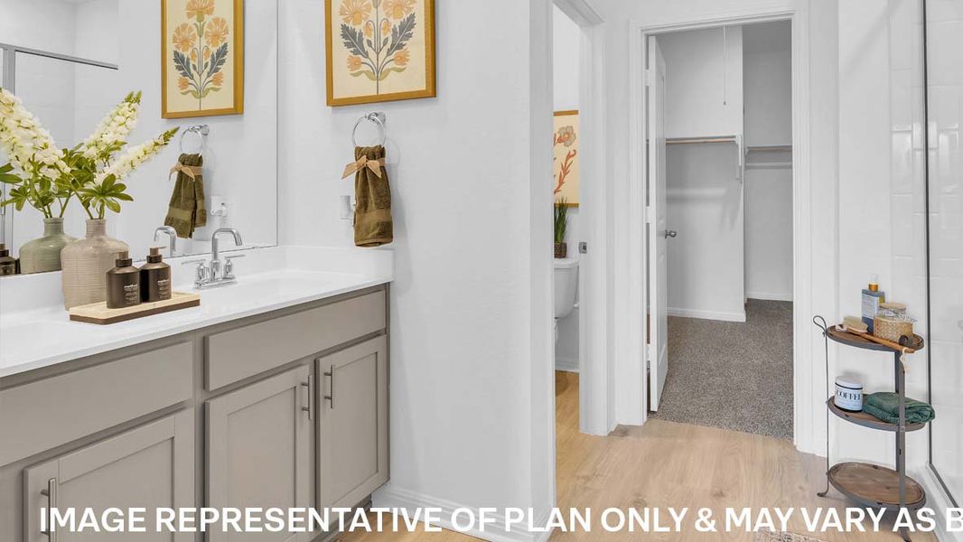 Furnished interior view inside a new home in Trails at Wildhorse, Austin (Image 10).