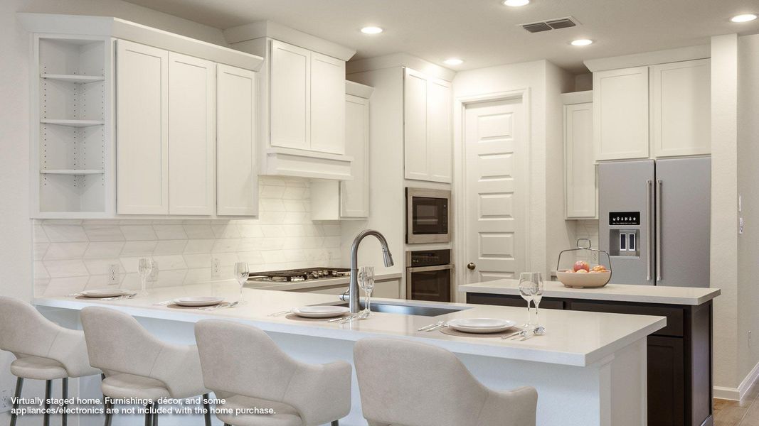 Furnished interior view inside a new home in Lariat 45', Liberty Hill (Image 3). Furnished interior view inside a new home in Lariat 45', Liberty Hill (Image 3).