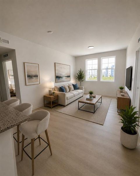 Furnished interior view inside a new home in , Orlando (Image 4). Furnished interior view inside a new home in , Orlando (Image 4).