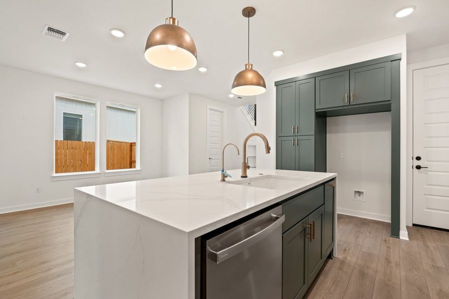 Furnished interior view inside a new home in Terrace Collection at Heritage, Dripping Springs (Image 10).