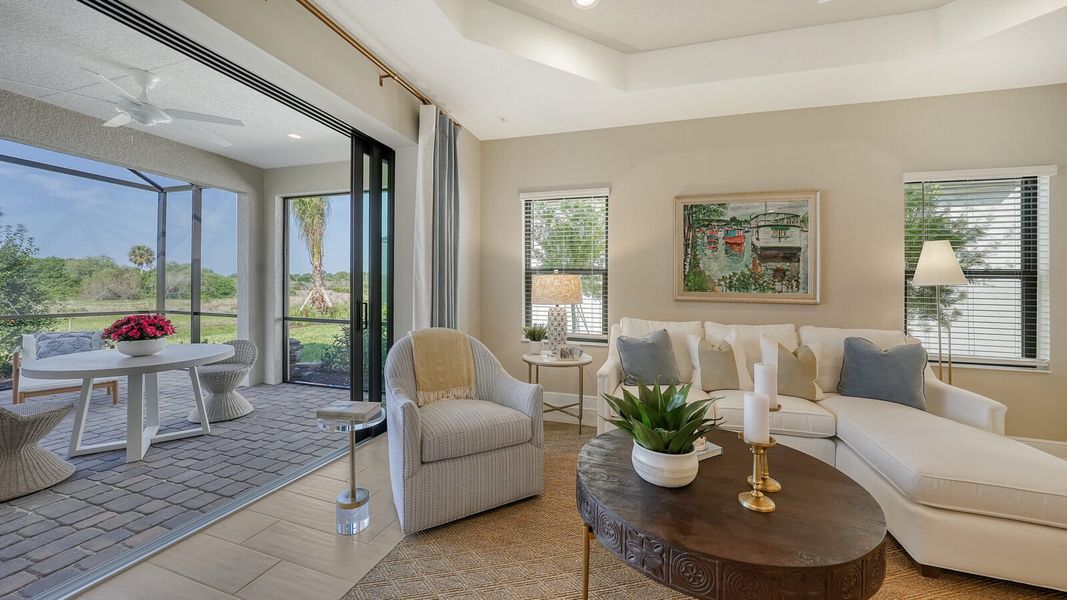 Representative furnished interior of a home built from the Tidewinds 2 by Neal Communities in Vistera of Venice, Venice (Image 26).
