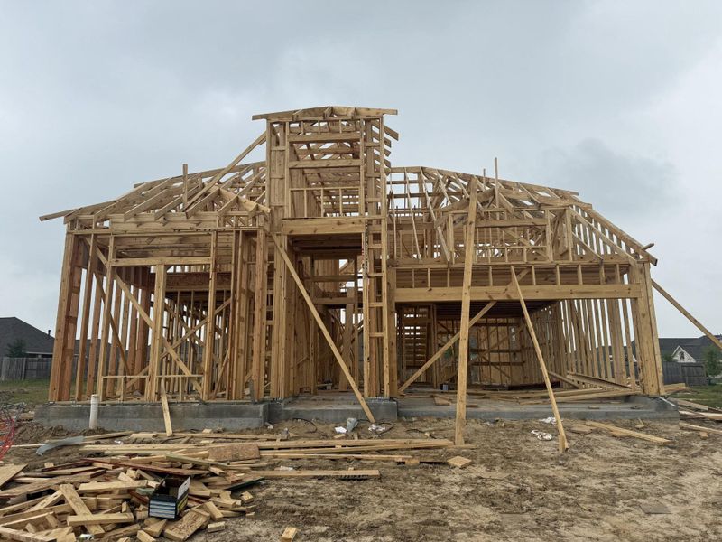 In-progress construction of a new home in Valencia, Manvel, TX (Image 5).