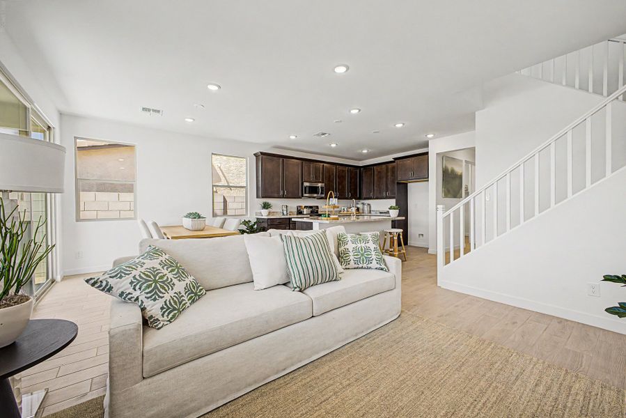 Furnished interior view inside a new home in Rialta, Mesa (Image 4). Furnished interior view inside a new home in Rialta, Mesa (Image 4).