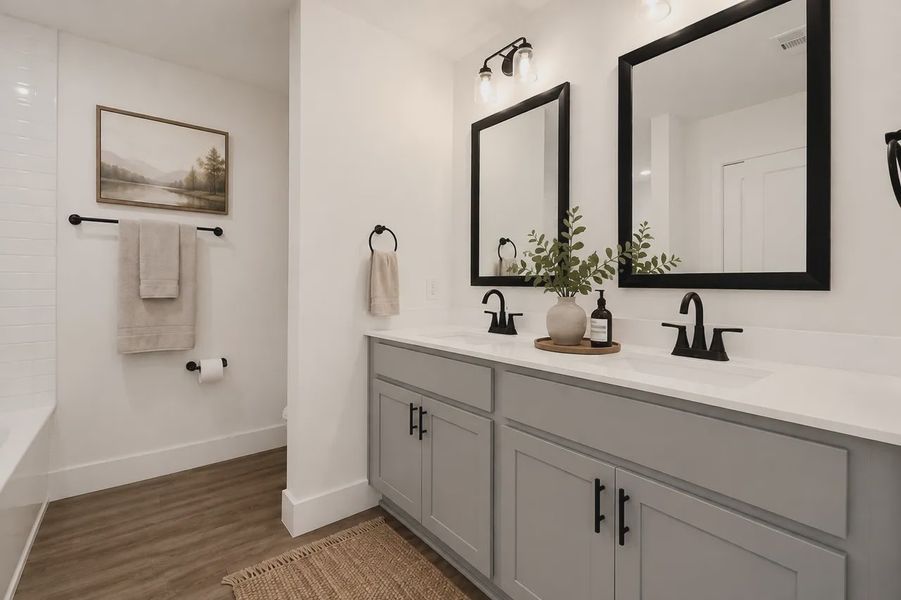 Furnished interior view inside a new home in Stonebrooke, Conroe (Image 7).