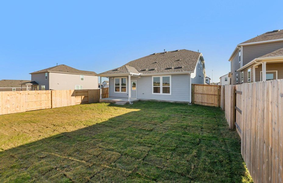 Back of house with a patio and a fenced backyard
