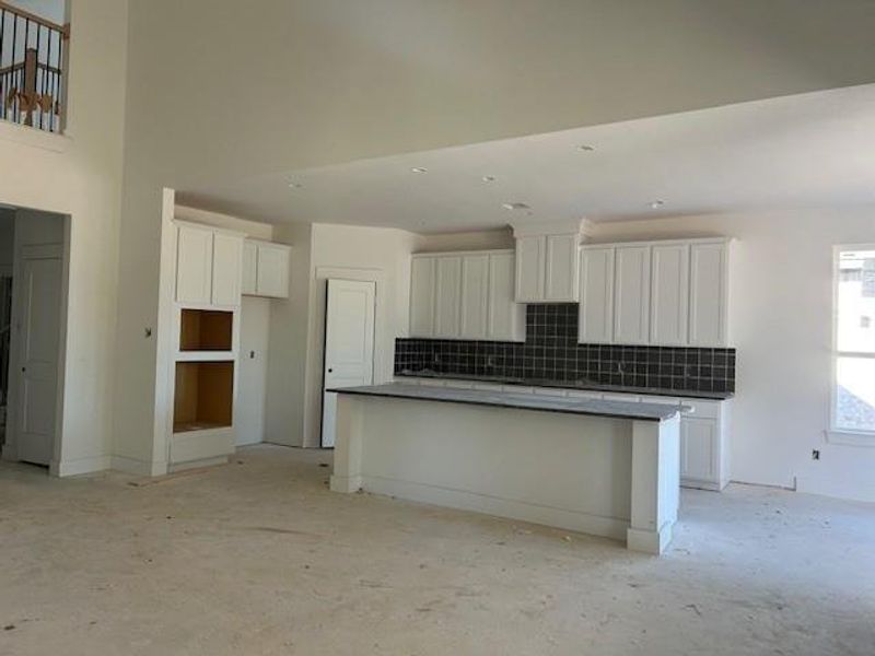 Large kitchen and high ceilings