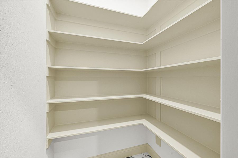 Spacious Walk-in pantry with plenty of room for storage. Spacious Walk-in pantry with plenty of room for storage.