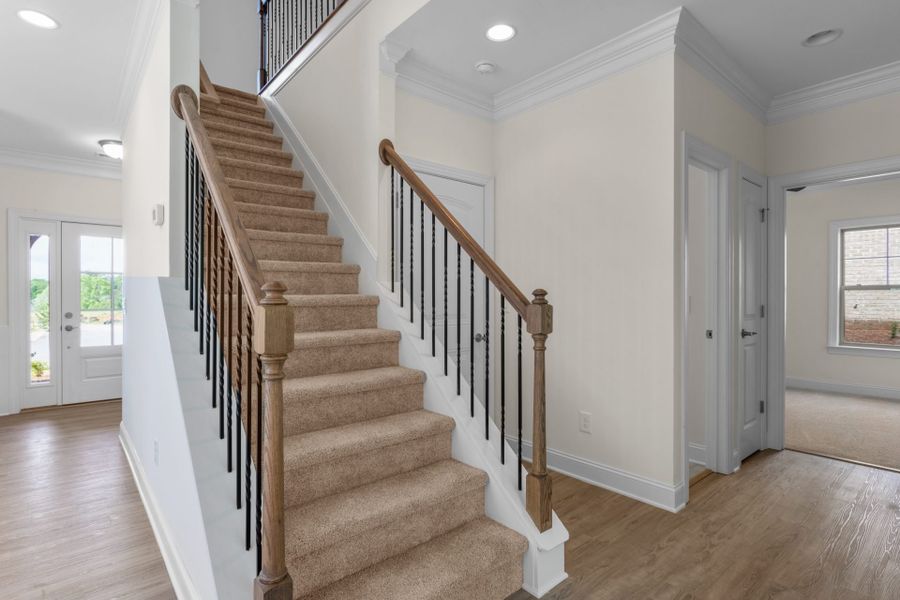 Representative unfurnished interior of a home built from the Fairfield Lux by Keystone Homes NC in Weybridge, Burlington (Image 19).