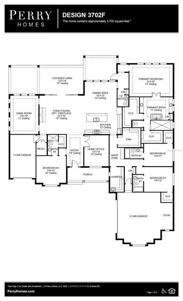 2D floor plan layout of this home in Southern Hills 80', Brooksville, FL (Image 2). 2D floor plan layout of this home in Southern Hills 80', Brooksville, FL (Image 2).