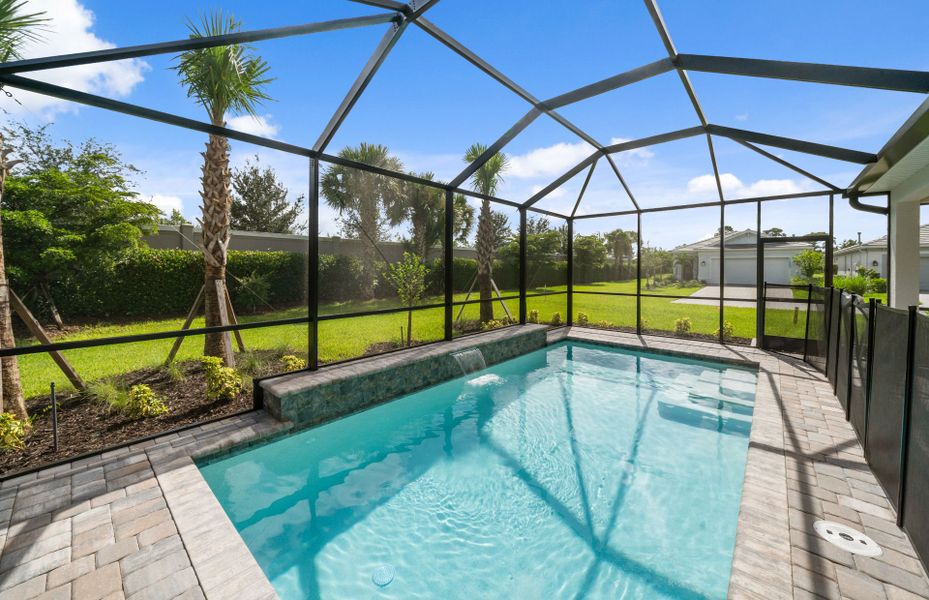 Exterior details and patio area of a home in Del Webb Oak Creek, North Fort Myers (Image 25). Exterior details and patio area of a home in Del Webb Oak Creek, North Fort Myers (Image 25).