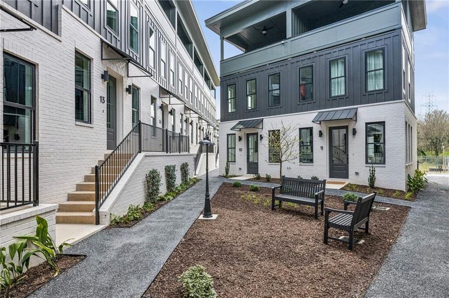 Exterior details and patio area of a home in , Atlanta (Image 29).
