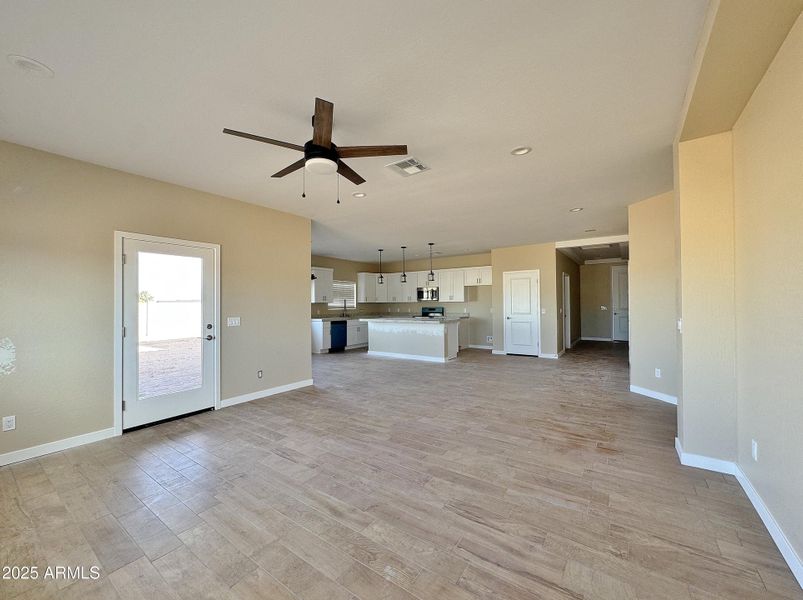 Great room looking towards kitchen Great room looking towards kitchen