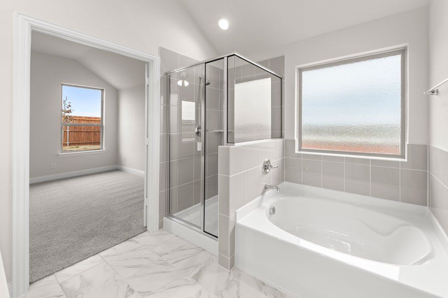 Representative exterior photo of a completed home built from the Kingston by Impression Homes in Timberbrook, Justin, TX (Image 17).