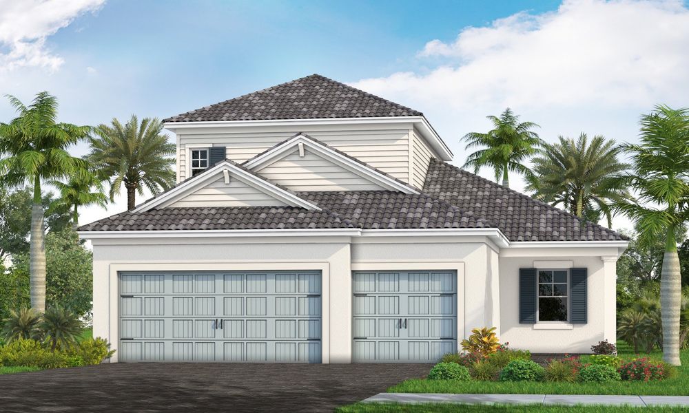 Representative exterior photo of a completed home built from the Lighthouse by Neal Communities in Windward, Sarasota, FL (Image 22).