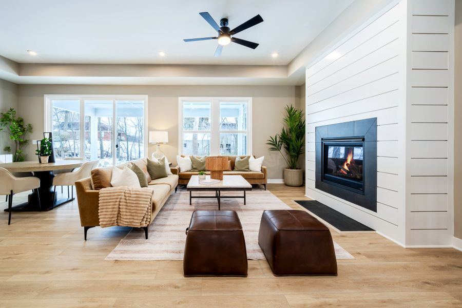 Representative furnished interior of a home built from the Morgan by Fischer Homes in Easton Park, Dallas (Image 7).
