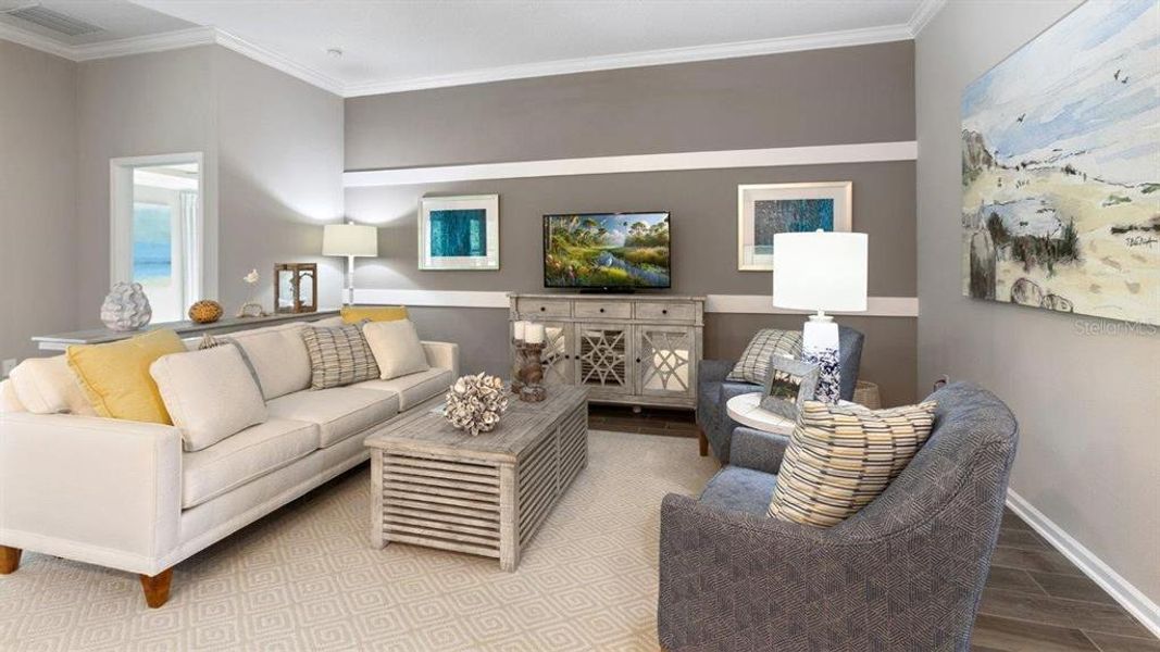 Furnished interior view inside a new home in American Village, Palm Coast (Image 13).