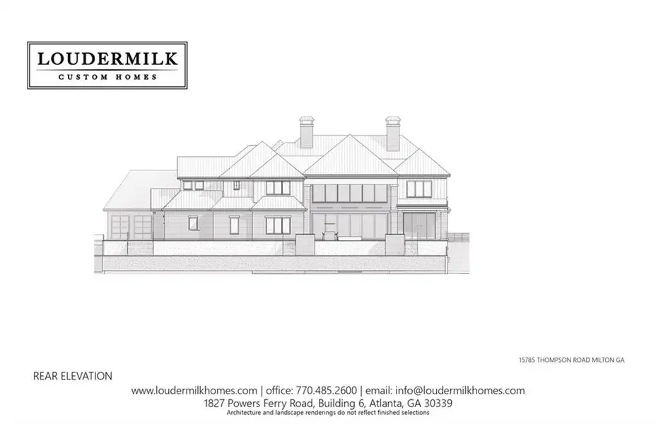 Exterior rendering of this home design in , Milton, GA (Image 7).