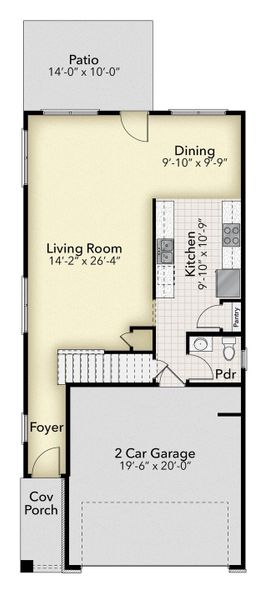 2D floor plan layout of this home in Allison Acres, Cantonment, FL (Image 3).