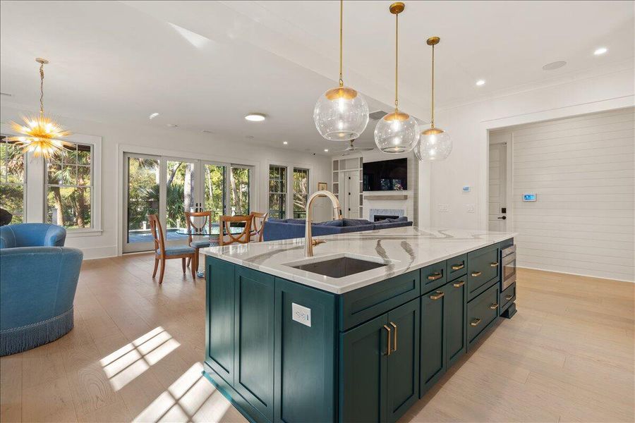 Furnished interior view inside a new home in , Kiawah Island (Image 13).