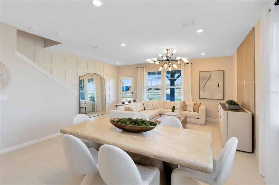 Furnished interior view inside a new home in Tohoqua, Kissimmee (Image 7).