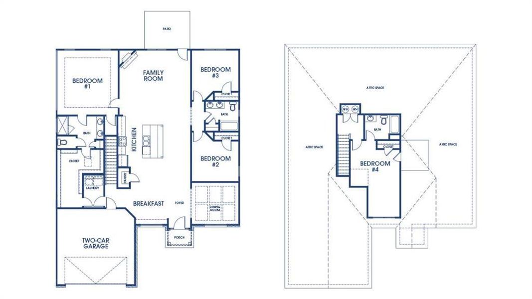 2D floor plan layout of this home in Evergreen Crossing, Locust Grove, GA (Image 4).