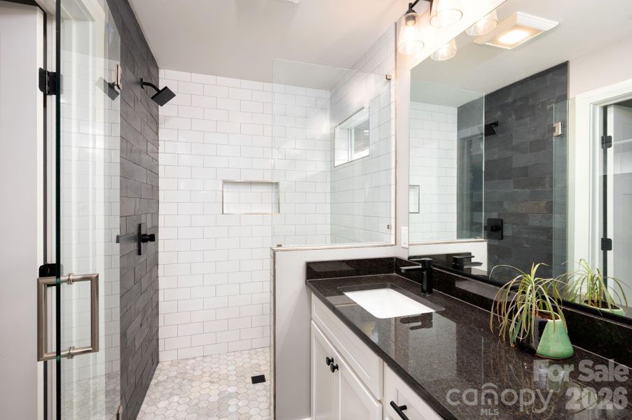 Tiled, Walk-In Shower