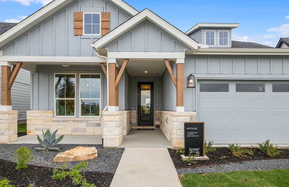 Representative exterior details of a home built from the Mystique by Del Webb in Del Webb Austin at Lost Pines, Bastrop (Image 42).