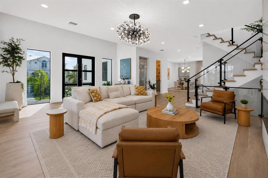 Furnished interior view inside a new home in , Redington Shores (Image 13).