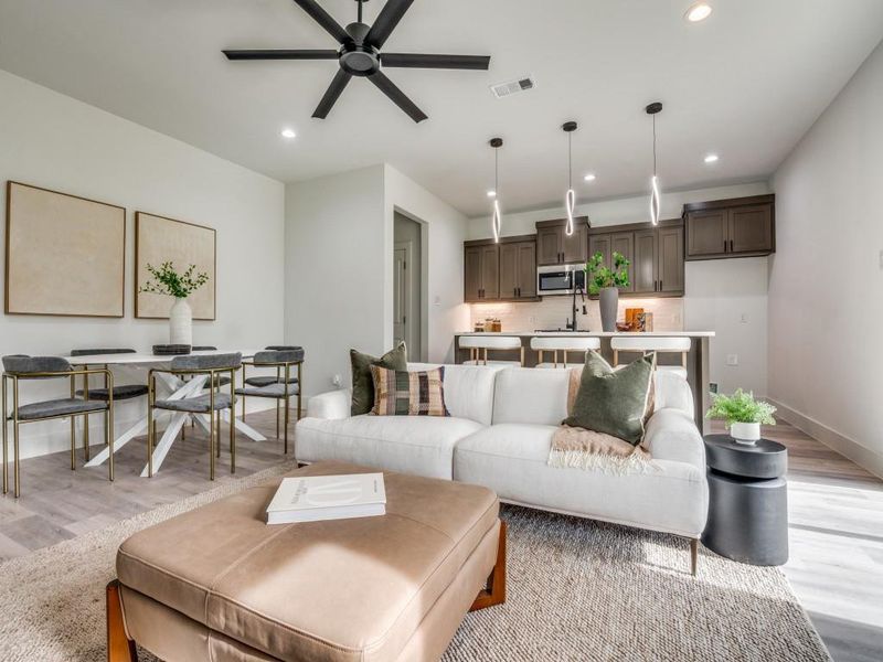 Furnished interior view inside a new home in , Dallas (Image 9).