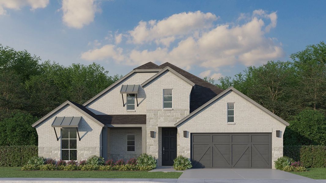 Plan 1681 Elevation C w/ Stone