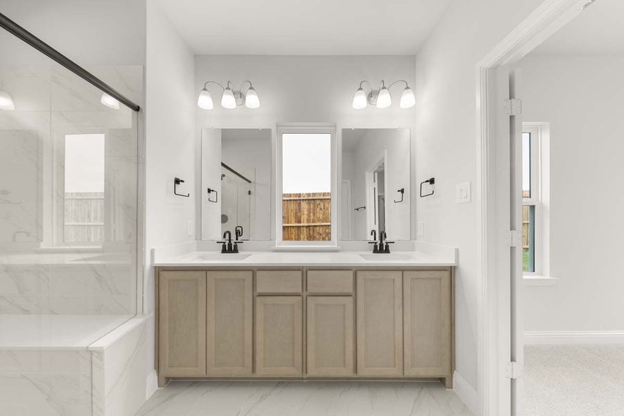 Furnished interior view inside a new home in Keeneland, Aubrey (Image 12).
